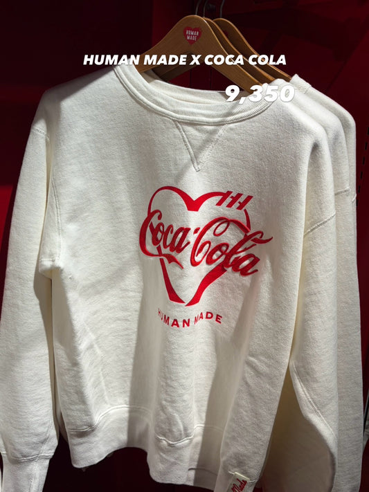 White Human Made x Coca-Cola Sweatshirt with heart logo